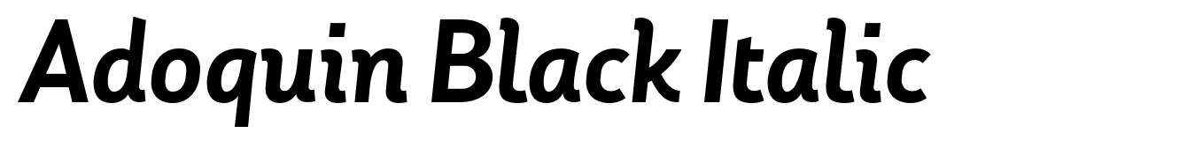 Adoquin Black Italic